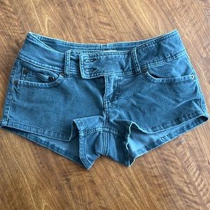 Gray Suede Junior Short Shorts Papaya